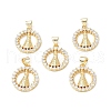 Eco-Friendly Rack Plating Brass Micro Pave Cubic Zirconia Pendants KK-F845-34G-2