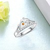 Mountain Zinc Alloy with Rhinestone Finger Rings for Women FS-WG7805C-03-1