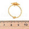 304 Stainless Steel Rhinestone Cuff Rings RJEW-D306-23G-3