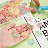 AHADERMAKER 60Pcs 6 Colors Luminous Resin Cabochons RESI-GA0001-30-1-3
