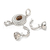 Brass Micro Pave Clear Cubic Zirconia Fold Over Clasps KK-U059-39P-2
