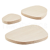 3Pcs 3 Style Wood Display Stands ODIS-WH0036-01-1