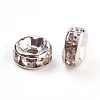 Brass Rhinestone Spacer Beads X-RB-A014-Z6mm-01P-2