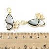 Brass Micro Pave Clear Cubic Zirconia Pendants KK-L211-019G-03-3