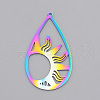 Ion Plating(IP) 201 Stainless Steel Pendants STAS-S105-LA505-1
