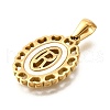 Golden 304 Stainless Steel Pendants STAS-K300-02G-R-2