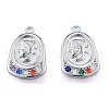 Brass Micro Pave Colorful Cubic Zirconia Pendants KK-N216-578P-2