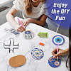 DIY Evil Eye Pattern Coaster Diamond Painting Kits DIY-TAC0016-54-25