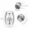 CREATCABIN Column Alloy Cremation Urn AJEW-CN0002-08B-2