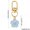 Alloy Enamel Sakura Pendant Decorations HJEW-YW00019-01-3