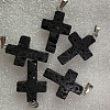 Natural Lava Rock Pendants G-PW0006-02P-18-1