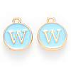 Golden Plated Alloy Enamel Charms ENAM-S118-04W-1