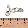 Anti-Tarnish Rhodium Plated 925 Sterling Silver Lobster Claw Clasps STER-D006-16P-3