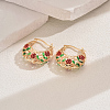Geometric Retro Casual Brass Hoop Earrings for Women CS1444-1-3