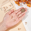 Beebeecraft 6 Pairs Brass Micro Pave Clear Cubic Zirconia Pendants KK-BBC0014-19-3