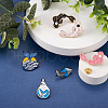 Kissitty 9pcs 9 style Alloy Enamel Brooches JEWB-KS0001-06-5