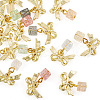 14Pcs 7 Colors Baking Paint Handmade Lampwork Crake Pendants PALLOY-TA00156-2