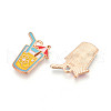 Beach Theme Alloy Enamel Pendants ENAM-T022-33F-2