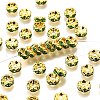 Brass Grade A Rhinestone Spacer Beads RSB030NF-10G-1