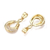Brass Pendants with Cubic Zirconia KK-D536-13G-2