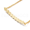 Enamel Heart with Evil Eye Link Slider Bracelet with Cubic Zirconia BJEW-E015-05G-M-4