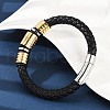 Braided Microfiber Leather Cord Bracelets BJEW-D304-12G-1