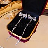 Imitation Pearl Tassel Dangle Earrings DX8372-15-1