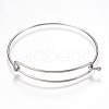 Tarnish Resistant Adjustable 304 Stainless Steel Expandable Bangle Making STAS-I081-01P-1