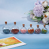 DELORIGIN 6Pcs 3 Style Chunky Glass Ball Wishing Bottle Ornament AJEW-DR0001-06-4