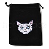 Rectangle Printed Velvet Cloth Packing Pouches ABAG-U006-03H-1