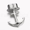 Non-Tarnish 304 Stainless Steel Anchor Hook Clasps STAS-D166-83P-1