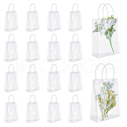 Transparent PVC Gift Bags with Handle CON-WH0088-69-1