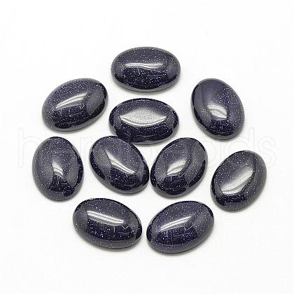 Synthetic Blue Goldstone Cabochons G-R415-13x18-34-1