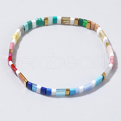 Bohemian Style Glass Seed Beaded Stretch Bracelets for Women Men ZJ1483-8-1