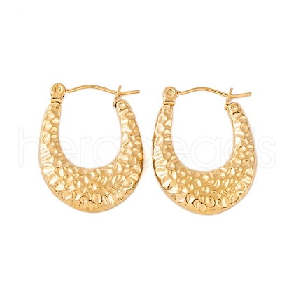 Ion Plating(IP) 304 Stainless Steel Hoop Earrings for Women EJEW-P279-21G-1