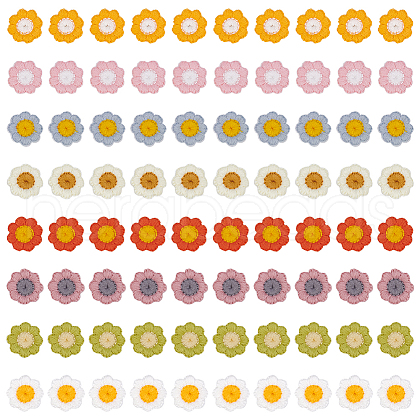 Fingerinspire 80Pcs 8 Colors Polyester Ornament Accessories DIY-FG0005-47-1