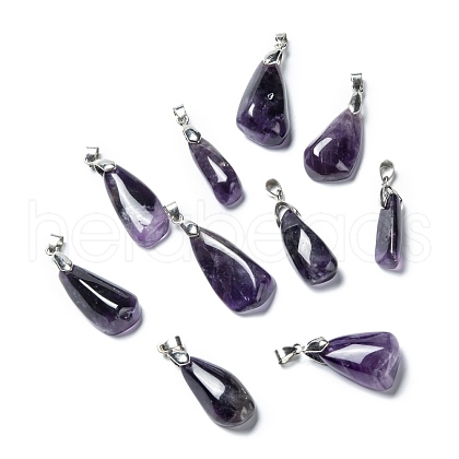 Natural Amethyst Pendants G-F704-01P-1