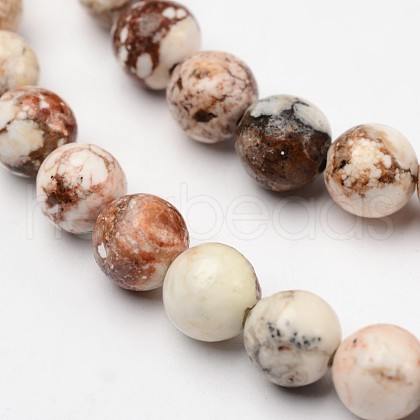 Natural Magnesite Beads Strands TURQ-P027-22-4mm-1