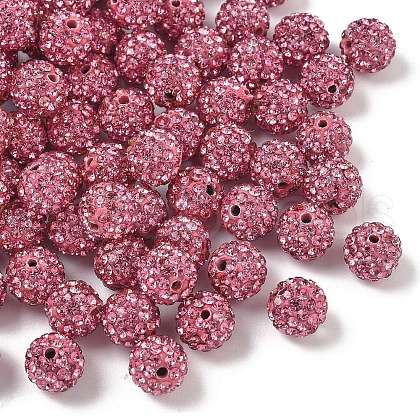 Polymer Clay Rhinestone Beads RB-C1438-10mm-A23-1