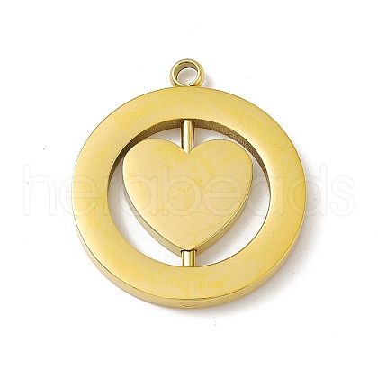 304 Stainless Steel Turnable Pendants STAS-G297-12G-1