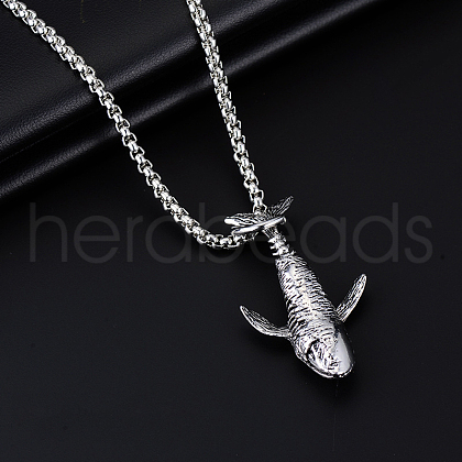 Alloy Pendant 201 Stainless Steel Chain Necklaces for Men FS-WG147E5-05-1