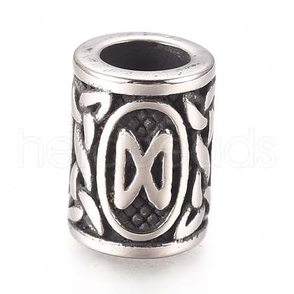 304 Stainless Steel European Beads OPDL-G010-07AS-14B-1