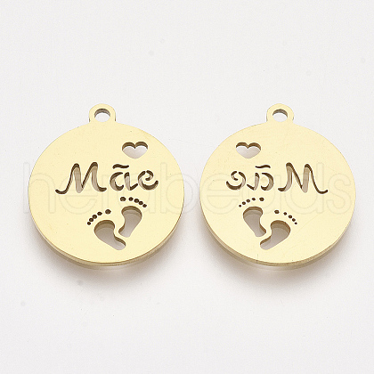 201 Stainless Steel Pendants STAS-T044-145G-1