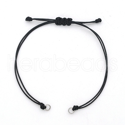 Waxed Polyester Cord Bracelets Making AJEW-JB01297-01-1