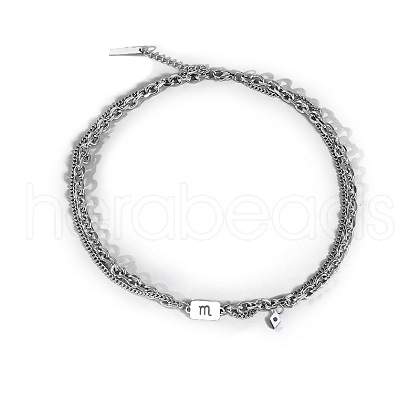 Men's Constellation Stainless Steel Necklace PW-WG28588-04-1