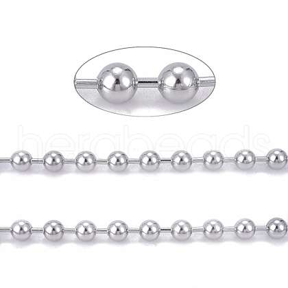 304 Stainless Steel Ball Chains CHS-F009-01I-P-1