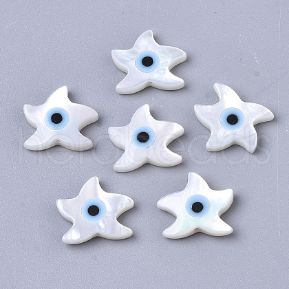 Natural White Shell Mother of Pearl Shell Beads SSHEL-N034-47-1