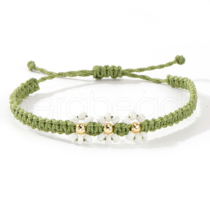 Glass Seed Beaded Braided Bead Beacelets BY5894-9-1