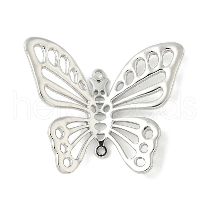 304 Stainless Steel Hollow Butterfly Pendants STAS-L293-16A-P-1