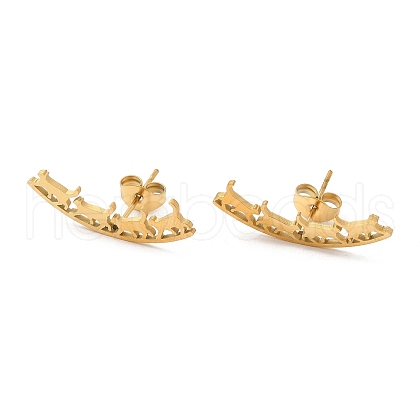 304 Stainless Steel Stud Earrings EJEW-H095-03G-1